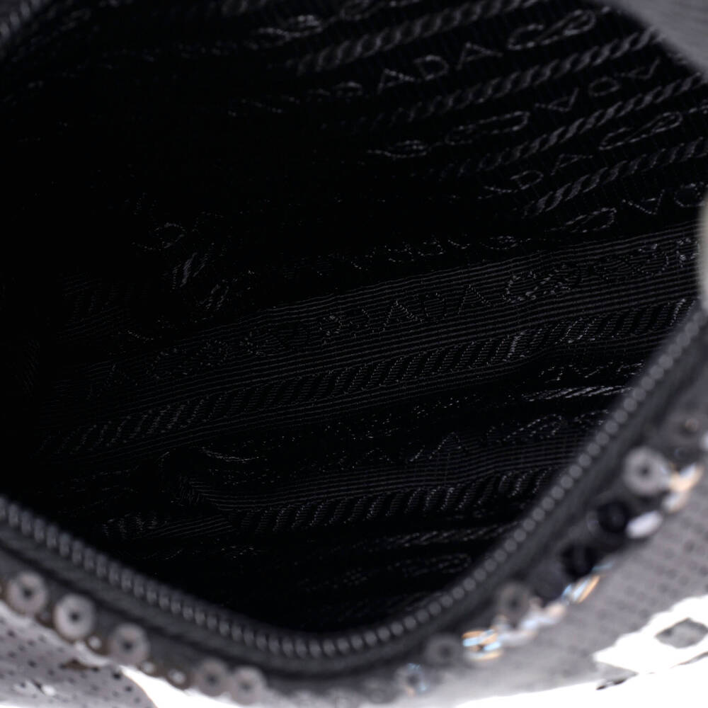 Prada Re-Edition Hobo Sequins Mini #222388P23B - Picture 5 of 6